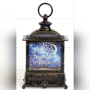 I Love You To The Moon and Back Glitter Globe Lantern
